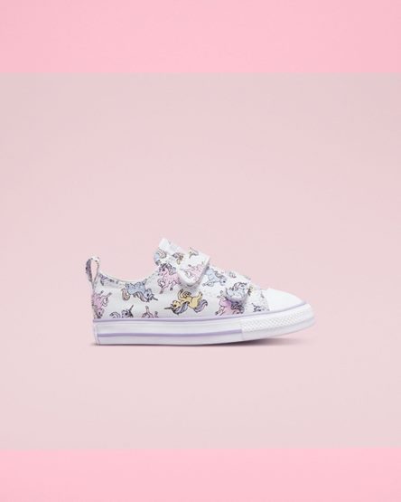 Tenis Converse Chuck Taylor All Star Easy-On Unicorns Cano Baixo Menina Branco Cinzentas Roxo | PT A09103T